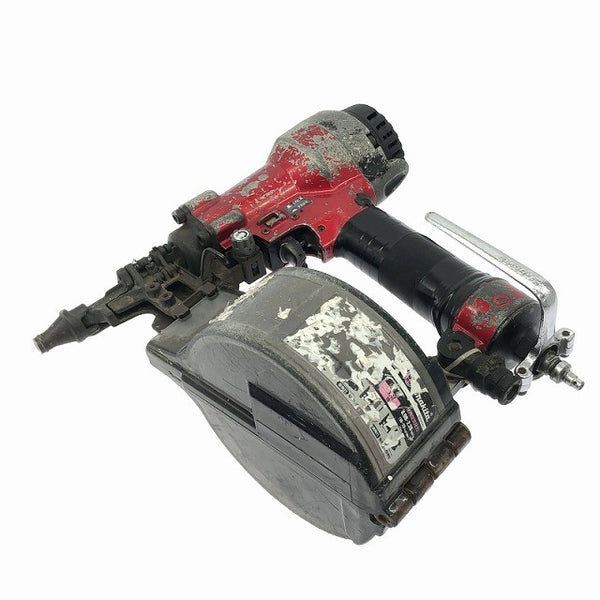 ☆中古品☆makita マキタ 50mm 高圧 サイディング用 高圧 エア釘打機 AN510HS 赤 エア釘打ち機 ロール釘打機 コイルネイラ117598 - 2