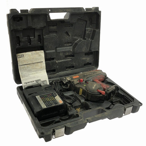☆中古品☆MAX マックス 14.4V 充電式鉄筋結束機 ツインタイア RB-440T 充電器 ケース付 ツインタイヤ コードレス 鉄筋工事137860 - 0