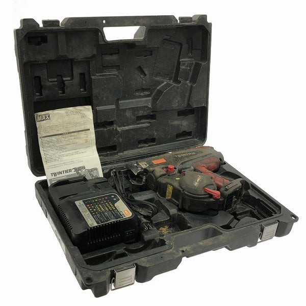 ☆中古品☆MAX マックス 14.4V 充電式鉄筋結束機 ツインタイア RB-440T 充電器 ケース付 ツインタイヤ コードレス 鉄筋工事137860 - 2