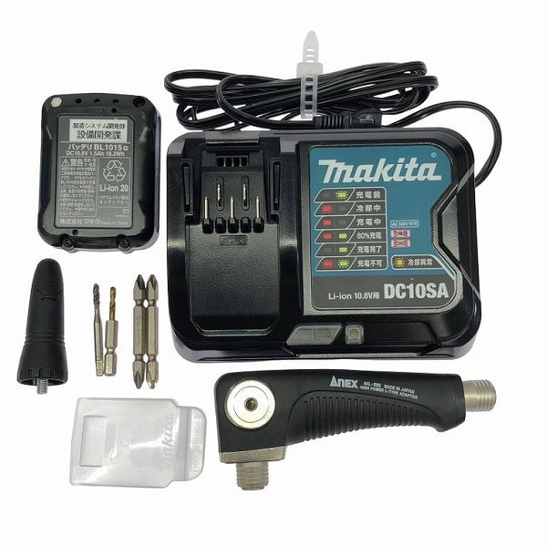 ☆極美品☆makita マキタ 10.8V 充電式ドライバドリル DF033DSHX 青/ブルー バッテリ2個(1.5Ah)充電器+ケース付 ドリルドライバー - 10