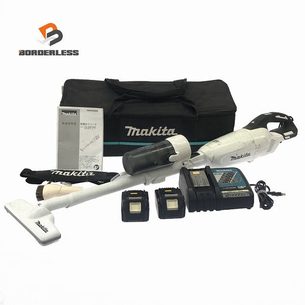 ☆中古品☆makita マキタ 18V 充電式クリーナー CL281FD 白 バッテリー2個(4.0Ah) 充電器付 コードレス 掃除機135173 - 1