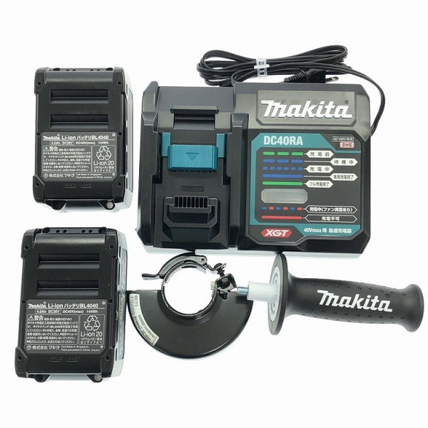 ☆未使用品☆makita マキタ 40Vmax 100mm 充電式ディスクグラインダー GA019GRMX バッテリ2個(4.0Ah) 充電器 ※ケース無し122388 - 10