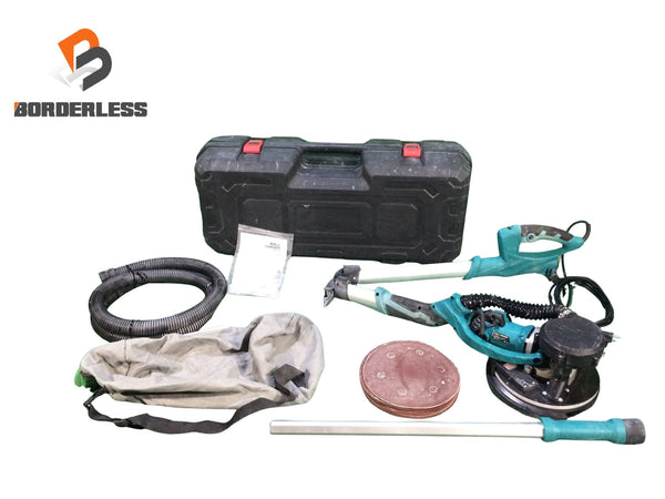 ☆中古品☆WALL SANDER 電動ドライウォールサンダー 100V ウォールポリッシングマシン 本体+パーツ+ケース 研磨機 ポールサンダー133348 - 1