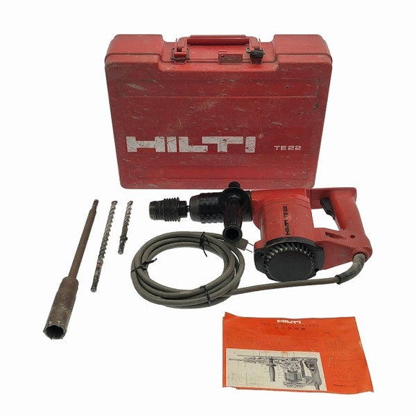 ☆中古品☆HILTI ヒルティ 100V ハンマードリル TE22 ケース付 SDSプラス コード式 ハンマドリル 穴あけ 穿孔117600 - 3