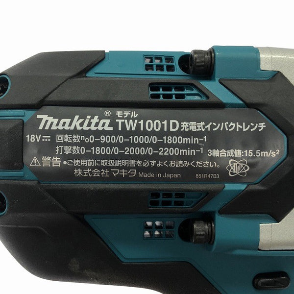 ☆中古美品☆makita マキタ 18V 充電式インパクトレンチ TW1001D 本体のみ コードレス バッテリー式 800N･m 角ドライブ 19mm131594 - 6