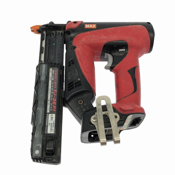 ☆中古品☆ MAX マックス 14.4V 充電式ピンネイラ TJ-35P1 バッテリー1個(14.4V 3.0Ah) 充電器付き 電動工具 大工道具 - 10