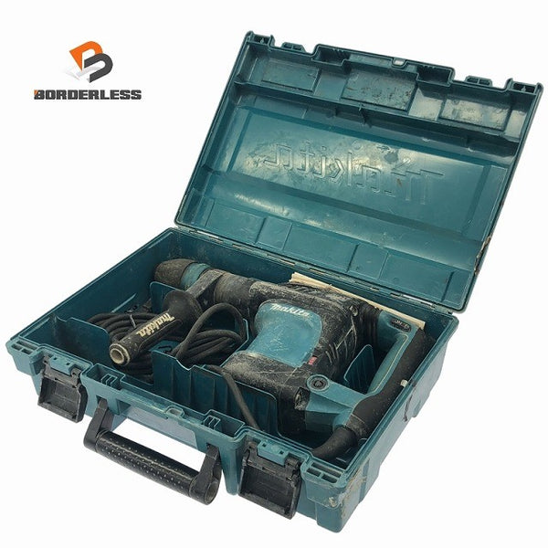 ☆中古品☆makita マキタ 100V 電動ハンマー HM0871C ケース付 SDSマックス コンクリートブレーカー ハツリ機 はつり機 斫り機115463 - 1