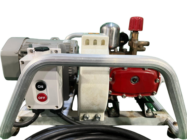 ☆中古品☆ハツタ 初田工業 200V モーターセット動噴 LP300DX-LK モータ(日立 2.2kW TFO-LK 4P) 本体(YS300DX) 高圧動力噴霧機131595 - 7