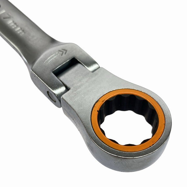 ☆未使用品☆TOP トップ工業 首振りラチェットコンビセット FRC-10000S 工具袋入り 7mm～24mm スパナセット131681 - 8