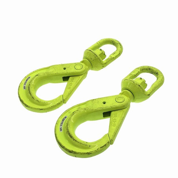 ☆美品2本セット☆MARTEC マーテック スイベルフック BKL-13-10 5.3ton ラッチロック ロッキングフック チェーンスリング用 吊り具117320 - 4