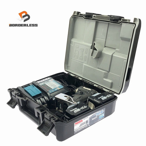 ☆中古品☆makita マキタ 14.4V 充電式インパクトドライバー TD162DRGXB バッテリー2個(14.4V 6.0Ah)充電器 ケース付 コードレス116948