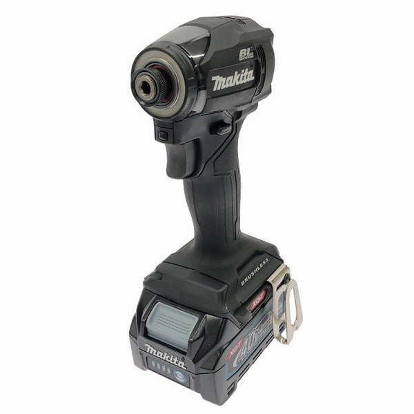 ☆未使用品☆makita マキタ 40Vmax 充電式インパクトドライバ TD005GRDXB 黒/ブラック バッテリ2個(2.5Ah) 充電器 ケース付136443 - 4