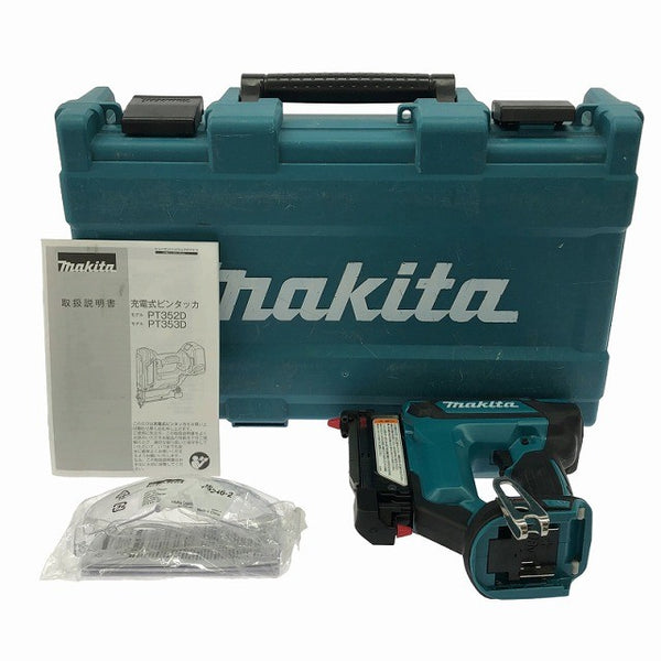 ☆中古品☆makita マキタ 18V 35mm 充電式ピンタッカ PT353D 本体+ケース コードレス ピンネイラ ピン釘打機 電動工具136228 - 3