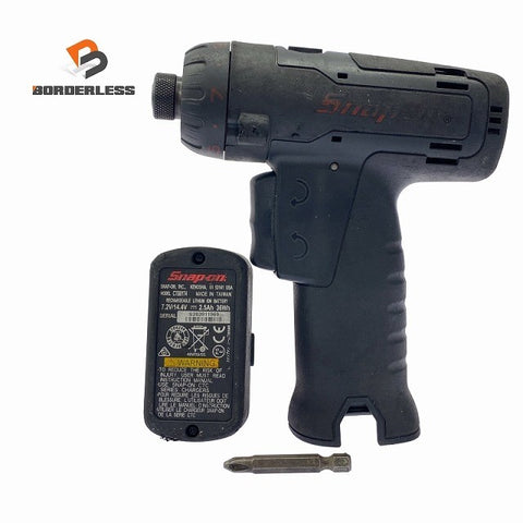 ☆中古品☆snap-on スナップオン 14.4V コードレススクリュードライバー CTSJ761BK バッテリ1個(2.5Ah)付 充電式 電動ドライバー123014