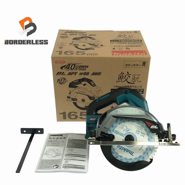 ☆未使用品☆makita マキタ 40Vmax 165mm 充電式マルノコ HS002GZ 青 本体＋鮫肌チップソー付 コードレス 丸ノコ 丸のこ 116296 - 1