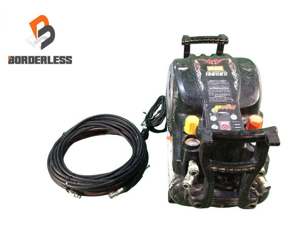 ☆中古品☆MAX マックス 常圧/高圧 エアコンプレッサー AK-HL1250E2 常圧/一般圧エアホース付 電動工具 エア工具 エアツール 大工118263 - 1