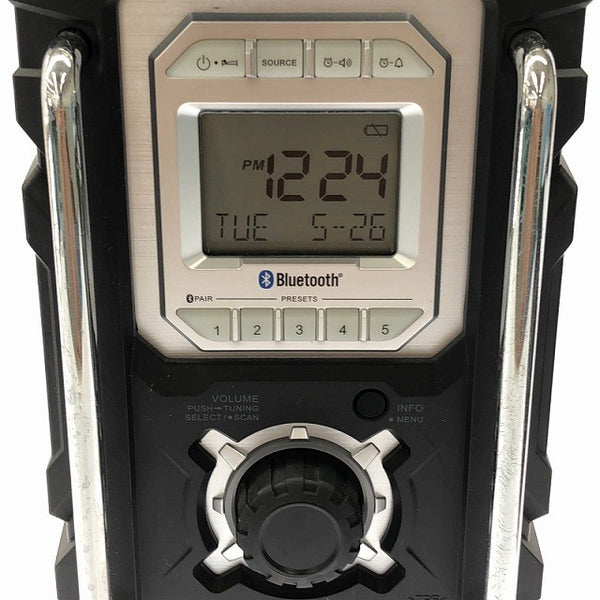 ☆美品☆makita マキタ 充電式ラジオ MR108 黒/ブラック 本体+ACアダプター付 Bluetooth対応 コードレス 現場ラジオ 作業ラジオ129526 - 8