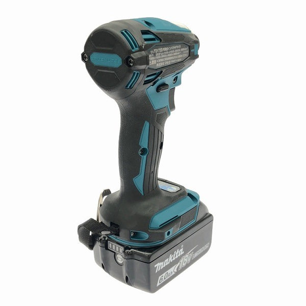 ☆極美品☆makita マキタ 18V 充電式インパクトドライバー TD172DRGX 青/ブルー バッテリ2個(18V6.0Ah) 充電器 ケース付121063 - 6