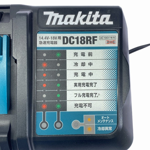 ☆極美品純正セット品☆ makita マキタ リチウムイオンバッテリー BL1860B(18V 6.0Ah)1個+充電器(DC18RF)LITHIUM-ION 雪マーク - 6