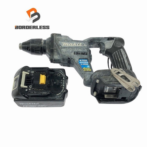☆中古品☆makita マキタ 18V 充電式スクリュードライバー FS600D 黒 バッテリー(18V 6.0Ah)付き コードレス ボード用ドライバー 116615