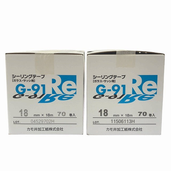 ☆未使用2ケースセット☆KAMOI カモ井加工紙 シーリングテープ G-91Re 18mm×18m 70巻 ガラス・サッシ用130467 - 6