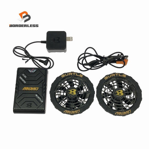 ☆中古品セット☆ BURTLE バートル 17V エアクラフトバッテリー AC300 ファンユニット AC310/311 充電ケーブル 暑さ対策132005
