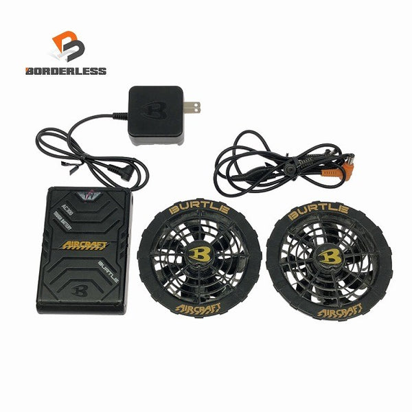 ☆中古品セット☆ BURTLE バートル 17V エアクラフトバッテリー AC300 ファンユニット AC310/311 充電ケーブル 暑さ対策132005 - 1