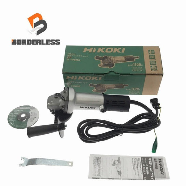 ☆未使用品☆HiKOKI ハイコーキ 100mm 電気ディスクグラインダー G10SHA コード式 ディスクサンダー 研磨機118497 - 1