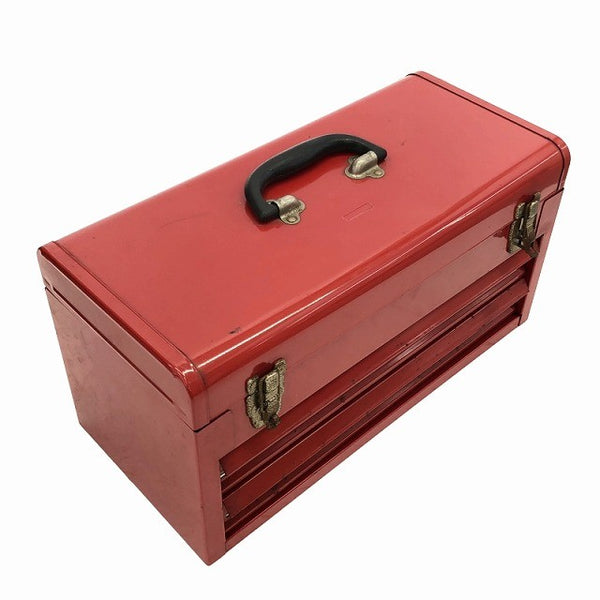 ☆中古品セット☆KTC 京都機械工具 ソケット複数 ドライバー 六角レンチ スパナ 2段工具箱 ツールボックス WATERLOO ※画像確認116793 - 4