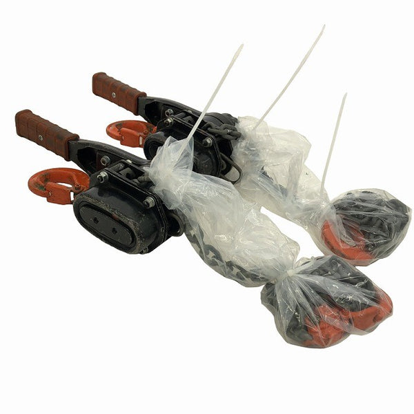 ☆中古品2本☆象印チェンブロック エレファント YA型 強力レバーホイスト YA-160 荷重1.6ton 揚程1.5m レバーブロック 荷締め機129575 - 3