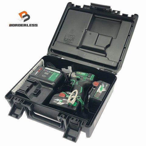 ☆美品☆HiKOKI ハイコーキ 18V コードレスインパクトドライバ WH18DDL2 2LXPK ( L ) バッテリー2個(BSL36A18) 充電器 ケース付116893