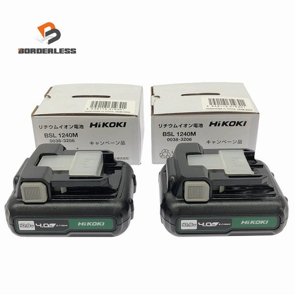 ☆未使用品2点セット☆HiKOKI ハイコーキ 10.8V4.0Ah 純正 バッテリー BSL1240M リチウムイオンバッテリー 蓄電池135261 - 1