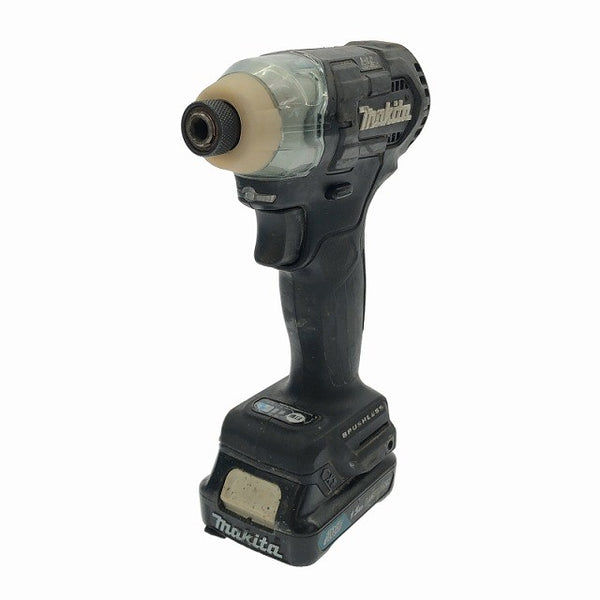 ☆比較的綺麗☆ makita マキタ 10.8V 充電式インパクトドライバ TD111D 黒/ブラック バッテリー2個 充電器 ケース付き コードレス116762 - 4