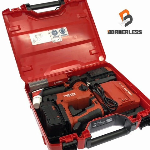 ☆比較的綺麗☆HILTI ヒルティ 22Ｖ 充電式ロータリーハンマードリル TE4-22 バッテリ2個（22V4.0Ah)  充電器 TE-CX M1 ケース付 116149 - 0