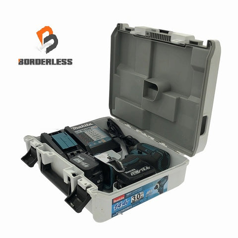 ☆中古品☆makita マキタ 14.4V 充電式インパクトドライバ TD138DRFX 青/ブルー バッテリー2個(14.4V 3.0Ah) 充電器 ケース付