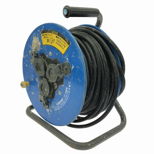 ☆中古品☆HATAYA ハタヤ 畑屋 100V 30m 業務用戦力リール BN-30KBF 屋外用 防雨型 コードリール 電工ドラム 延長コード134643 - 3