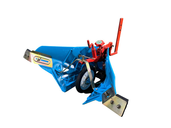 ☆中古品☆メーカー・型番不明 ブルー溝浚機 畑仕事 農業128599 - 4
