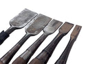 ☆中古品☆のみ ノミ たたき鑿 合計5点セット ハンドツール 大工道具 銘あり 忠英 助貞 本重國 政勝 幅広サイズ（30mm/40mm/50mm）含む133994 - 10