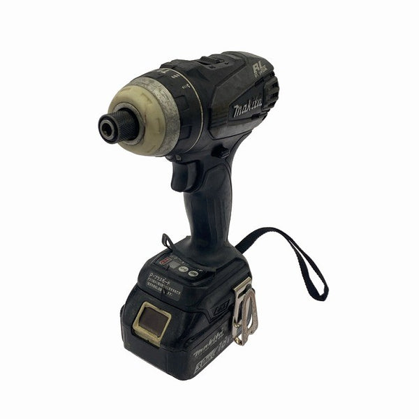 ☆中古品☆makita マキタ 18V 充電式4モードインパクトドライバー TP141 黒/ブラック バッテリ2個(3.0Ah) 充電器 ケース付119054 - 4