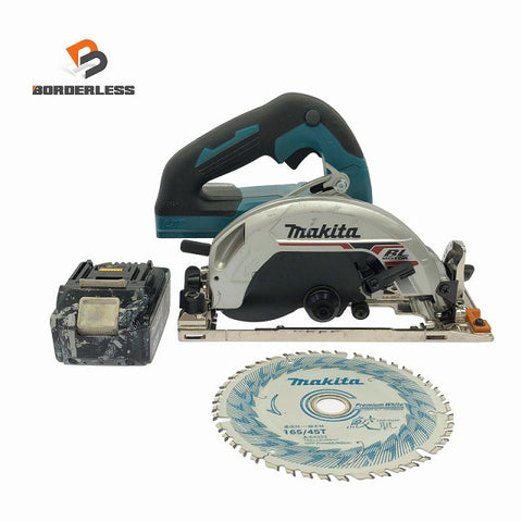☆比較的綺麗☆makita マキタ 18V 165ｍｍ 充電式マルノコ HS631D バッテリ1個(6.0Ah) 鮫肌付 コードレス丸のこ 2022年9月製造127455