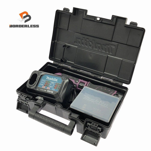 ☆中古品☆makita マキタ 7.2V 充電式ペンインパクトドライバー TD023DHXAP 紫/パープル バッテリ2個(1.5Ah) 充電器 ケース136662 - 1