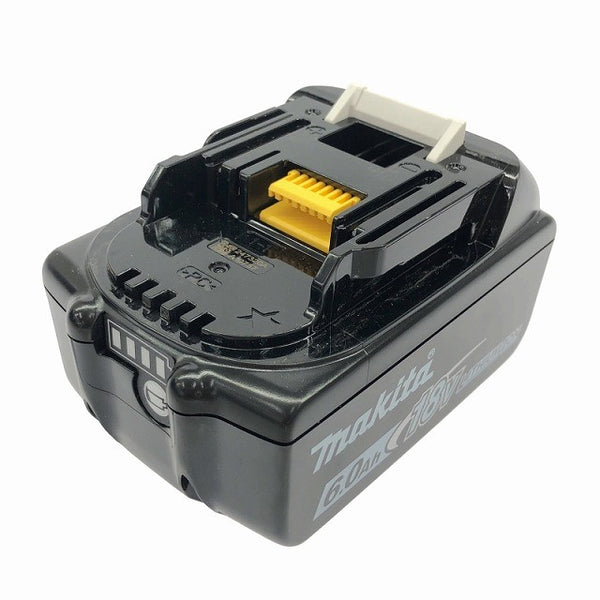 ☆箱グリス無し0回 未使用品☆makita マキタ 18V 6.0Ah 純正 リチウムイオンバッテリー BL1860B 残量表示有 雪マーク 飛行機マーク130647 - 4