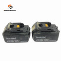☆中古品 76回と88回☆makita マキタ 18V 6.0Ah 純正 リチウムイオンバッテリー BL1860B(2個) 残量表示付 雪マーク138237 - 1
