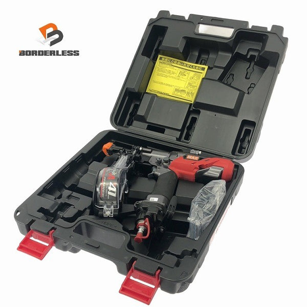 ☆美品☆MAX マックス ねじ打機 ターボドライバ HV-R41G6 (D) -G 4モード搭載 エアダスタ機構 ケース付き ビス打ち機 グレー117175 - 1