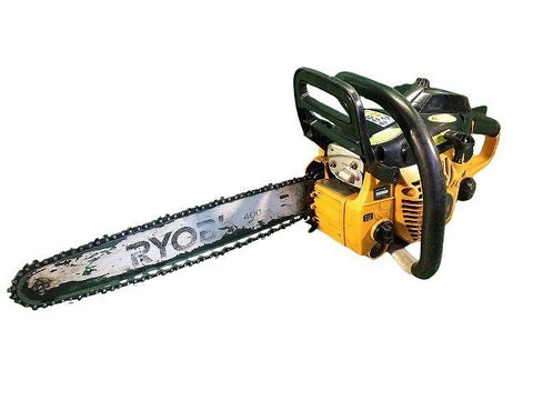☆中古品☆ RYOBI リョービ エンジンチェンソー ESK-3740 排気量36.3ml ガイドバー400mm エンジン式 チェーンソー 造園 伐採 - 0