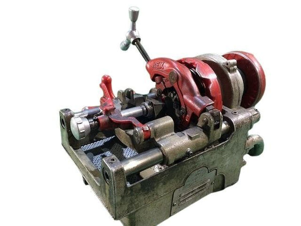 ☆近畿圏のみ送料無料☆REX レッキス 100V パイプマシン S50A3 ダイヘッド2個付 ねじ切り機 ネジ切り機 旋盤 - 5