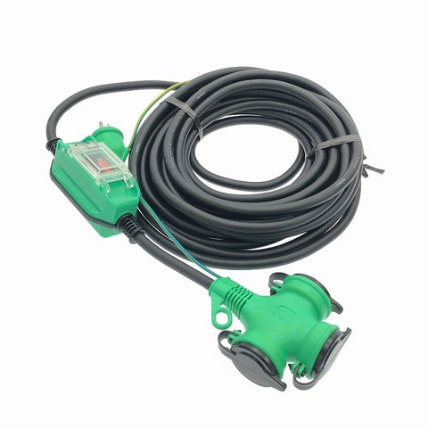 ☆未使用品☆NICHIDO 日動工業 防雨型ポッキン延長ブレーカー PBW-EK10-T 過負荷漏電保護兼用 10m - 0