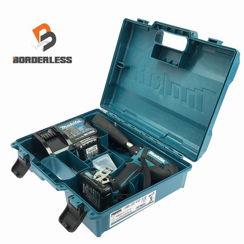 ☆極美品☆makita マキタ 10.8V 充電式ドライバドリル DF033DSHX 青/ブルー バッテリ2個(1.5Ah)充電器+ケース付 ドリルドライバー
