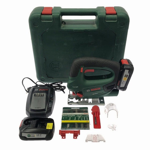 ☆中古品☆ BOSCH ボッシュ 18V コードレスジグソー PST18LI 本体+バッテリー2個(2.5Ah)充電器+ケース124573 - 3