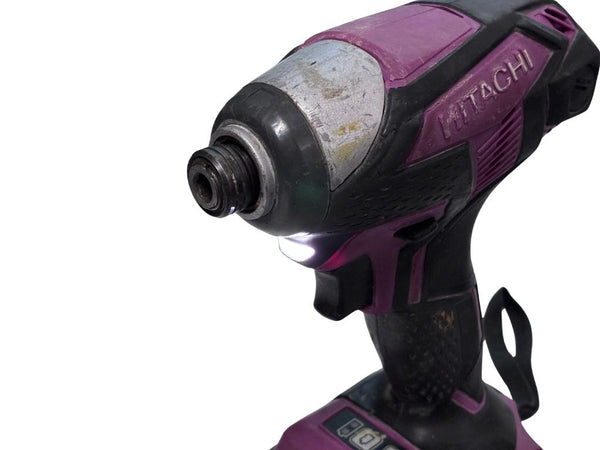 ☆中古品☆HITACHI 日立 14.4V コードレスインパクトドライバ WH14DKL 充電器+バッテリ2個 14.4V 3.0AH ケース134749 - 6